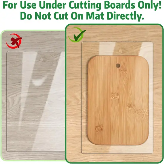 Non-Slip Cutting Board Mat, Clear Anti-Slip Cutting Board Mat for Home Cooks and Chefs, Safety Grip Mat Under Kitchen Cutting Boards, Dishwasher Safe Great as Drawer Liners (10" x 15", 1 Pack) {2}