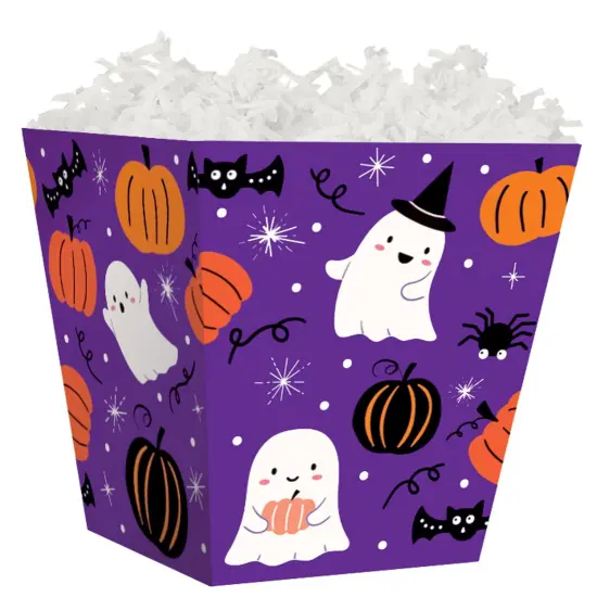 Pack/6: Boo Bash Sweet Treat Boxes - 4 x 4 x 4-1/2" {1}