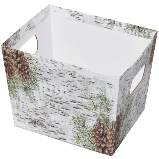 Pack/3: White Birch Baskety Tray - 12 x 9-1/2 x 4-1/2" {1}