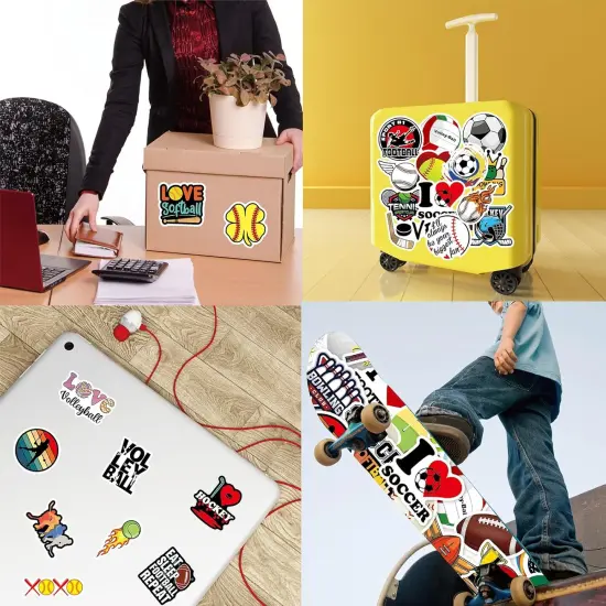 200 Pcs Sport Stickers for Kids, Water Bottle Stickers, Cute Vinyl Waterproof Hydroflask Phone Skateboard Laptop Decal, Bulk Sticker Packs for Boys Girls Teens Adults {5}