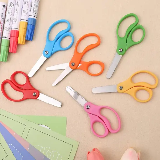 36 Packs Kids Scissors, Scissors for School, Safety Scissors, Blunt Tip Scissors, 5 Inch School Student Blunt Tip Kids Craft Scissors, Safety Comfort Grip for Children Cutting Paper {2}