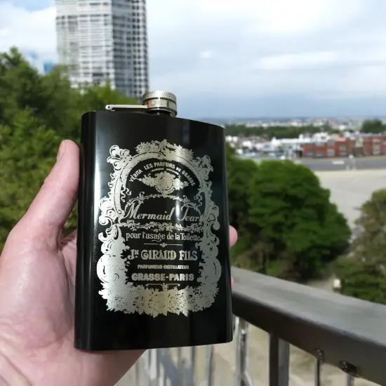 8oz BLACK Mermaid Tears Flask {5}