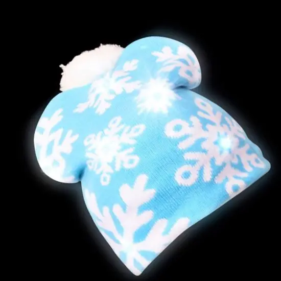 Light Up Snowflake Beanie 3 Flashing Speeds {3}