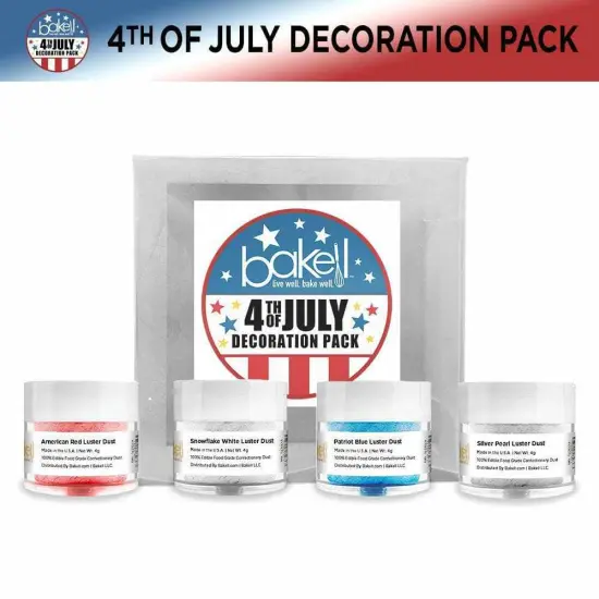 4th of July 4-Piece Luster Dust Edible Paint Combo Pack (4 PC) {1}