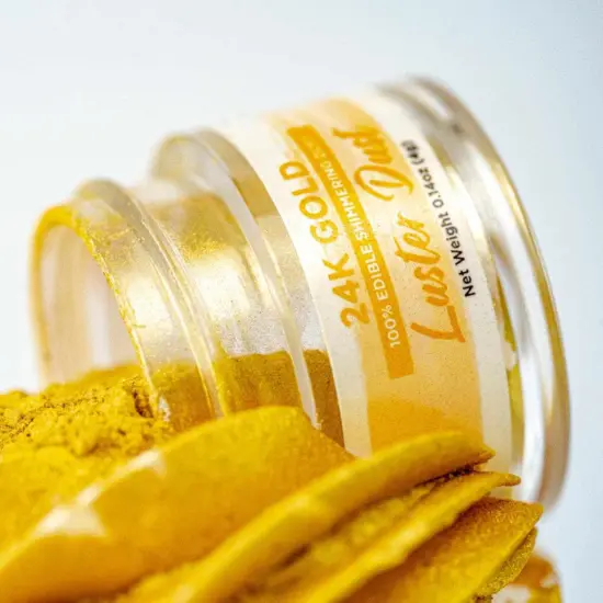 Bakell - 24K Gold Luster Dust (4g, 1x Jar) Edible Vegan Dust & Paint for Baking, Desserts and Beverages {3}