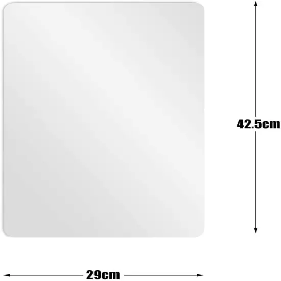 7 Pcs Plastic Placemats Matte Transparent Heat Resistant Washable Table Mats for Dining, Kitchen, 17 x 11 Inches {2}