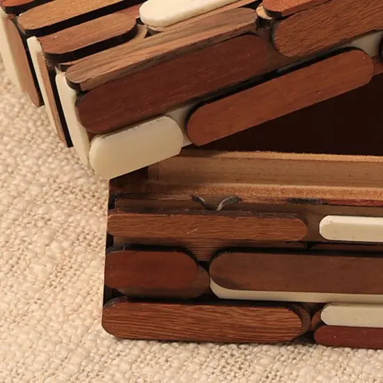 Reclaimed Wood & Bone Inlay Box {3}