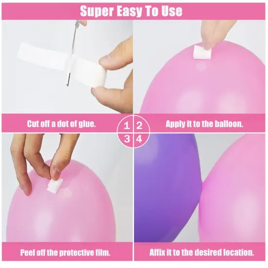 Balloon Arch Kit Balloon Garland Decorating Garland Strip, 3 Tape Strips and 3 Glue Point Dots for Party、Wedding、Birthday, Baby Shower and DIY Decorations(Upgraded Version) {3}