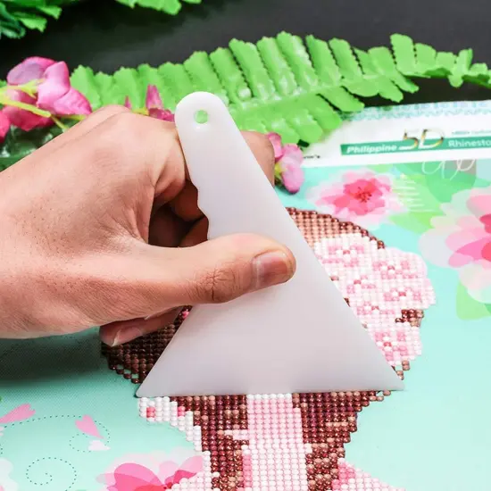 6Pcs 5D Diamond Painting Fix Adjustment Tools Aligning Repair Accessories Tools Scraper Modifier to Adjust Diamonds for Diamond DIY Cross Embroidery Stitch Kits for Adults, White {3}