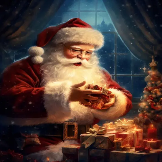 DIY Diamond Art Painting Kits for Adults Santa Claus, Diamond Art Christmas Full Drill Round Rhinestone, Cross Stitch Embroidery Canvas for Crafts Home Decor 30x40cm {1}