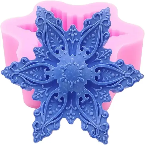 Snowflake Silicone Soap Mold for Handmade Soap {1}