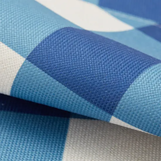 Set of 6 Blue and White Plaid Cloth Placemats, 16.5 x 12.6 Inches Burlap and Polyester Washable Table Mats with Buffalo Design, Farmhouse-Style Dining Table Decorations {5}