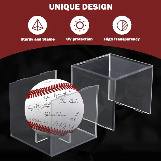 Baseball Display Case, Baseball Holder Display Case, Acrylic UV Protected Baseball Case for Display, Baseball Display Case for Autographed Baseball {5}