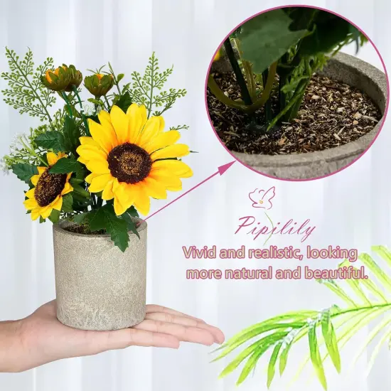 Artificial Sunflowers Decor - 4 Pack {3}