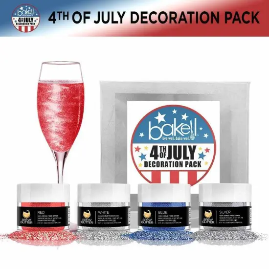4th of July 4-Piece Edible Drink Glitter Kit {1}