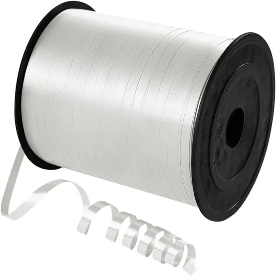 500 Yards White Curling Ribbon for Gift Wrapping, 1/5 inch Wide Balloon Ribbon String {1}