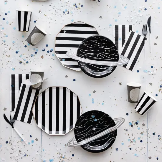 BLACK NOIR SIGNATURE CABANA STRIPE CUPS {2}