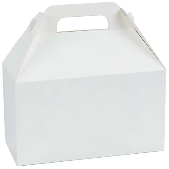 Pack/6: White Gable Box - 8-1/2 x 5 x 5-1/2" {1}