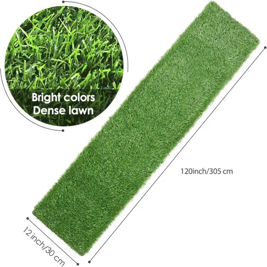 Artificial Grass Table Runners 12 x 120 Inch Synthetic Grass Table Runners Grass Rug Table Decorations for Spring Summer, Wedding, Baby Shower, Party Decor {2}