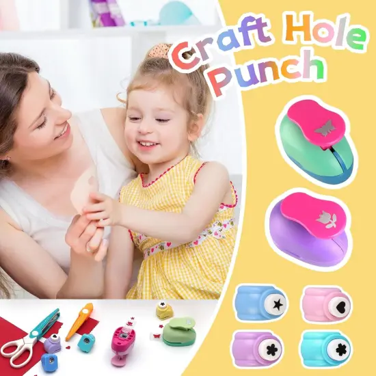 Creative Kids DIY Puncher Craft Set, Hole Punch Shapes, Craft Hole Punch for Kids, Multiple Style Paper Shape Cutters for Crafts {5}