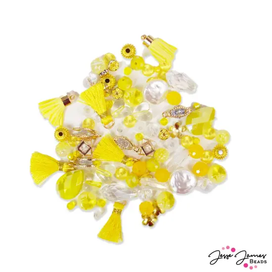 Jesse James Beads Mini Bead Mix in Lemon Yellow Sun {2}