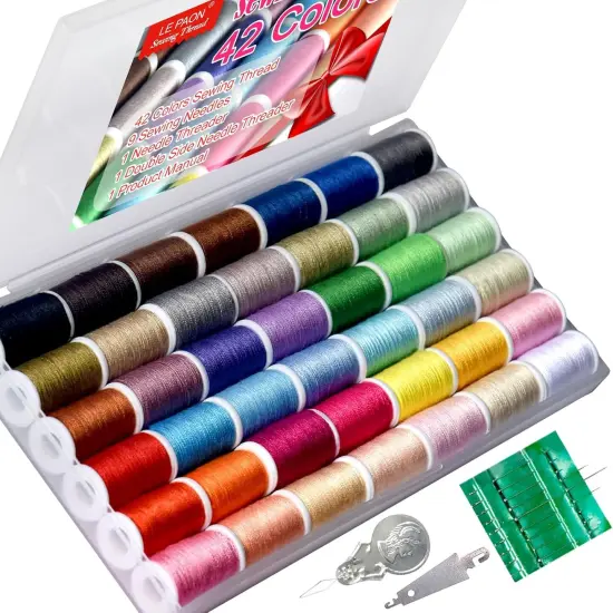 Sewing Thread kit 42 Color Set of Handy Polyester Thread {1}