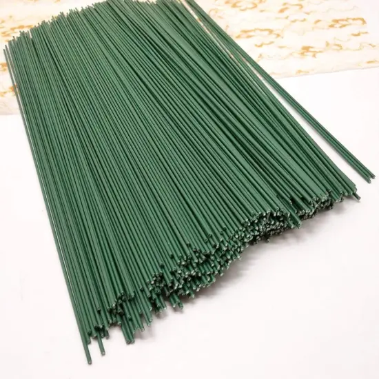 200 Pcs 22 Gauge Floral Stem Wire,16 Inch Dark Green Floral Wire,Artificial Flower Arrangements Florist Flower Wire Stems for Crafts,Bouquet Stem Wrapping,Wreath Making Supplies {3}