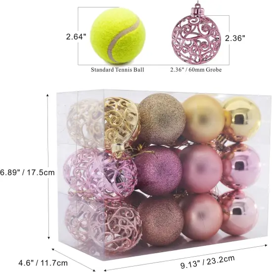 2.36"/60mm shatterproof Christmas Ball {5}