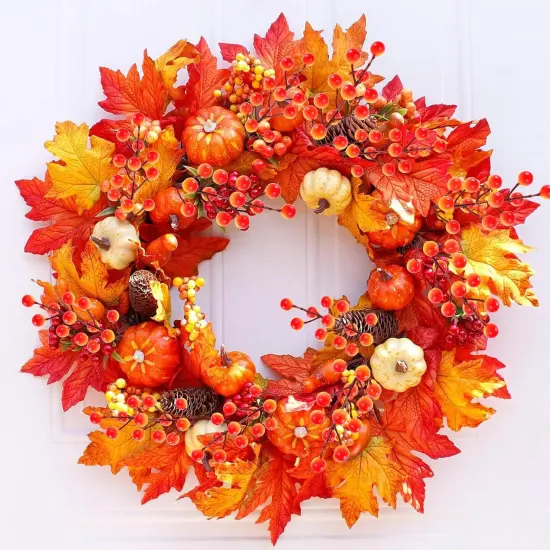 40 Pcs Fall Artificial Berry Stems Branches - Orange {3}