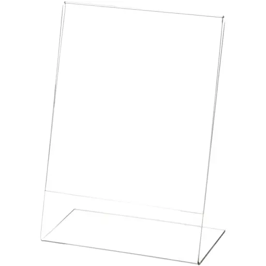 Plymor Clear Acrylic Sign Display / Literature Holder (Angled), 5" W x 7" H {1}