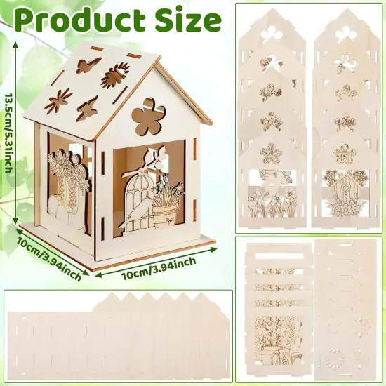 12 Sets Spring House Craft Kit to Paint DIY {4}