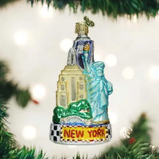 Old World Christmas 4.25 In New York City Christmas Tree Ornament , Statue Liberty America Multicolored {3}