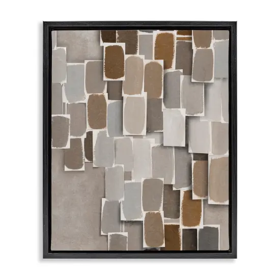 Stupell Industries Layered Neutral Blocked Shapes Floating Frame, design by Emma Peal {1}