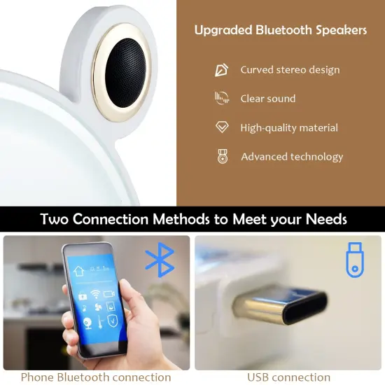 Costway Vanity Dressing Table Set Touch Screen Dimming Mirror {6}