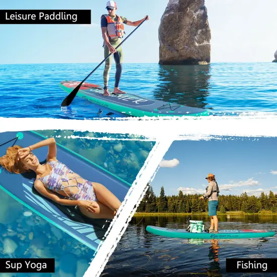Goplus 10.5ft\11ft Inflatable Stand Up Paddle Board W/ Backpack Leash Aluminum Paddle {5}