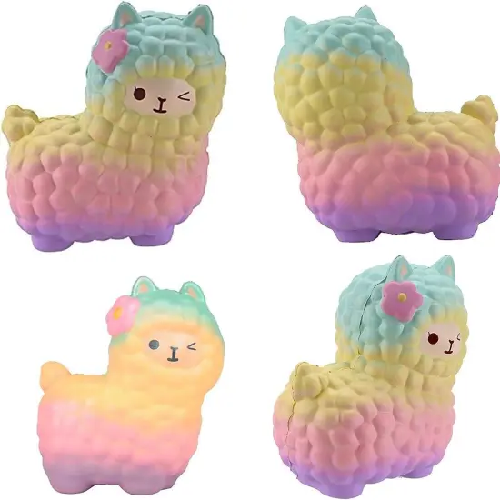 Rainbow Jumbo Sheep Alpaca Squishies {5}