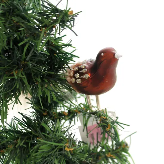 Golden Bell Collection 2.0 Inch Brown Bird W/ Feathers Tree Ornament , Christmas Decor Ornament Tree Forest {2}