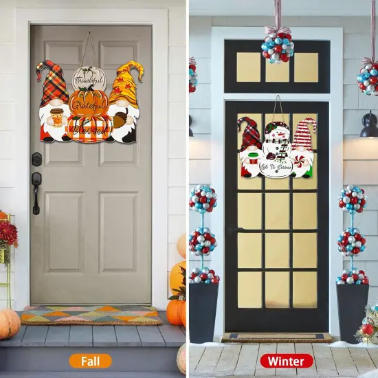 Reversible Fall Porch Decor {4}