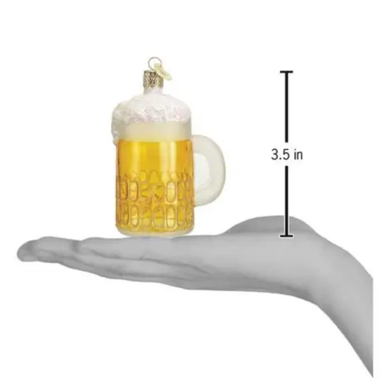 Old World Christmas 3.75 In Mug Of Beer Christmas Tree Ornament , Alcoholic Drink Gold {2}