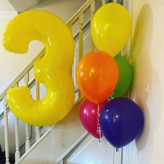 Helium Foil Mylar Balloon(Yellow 1) {4}