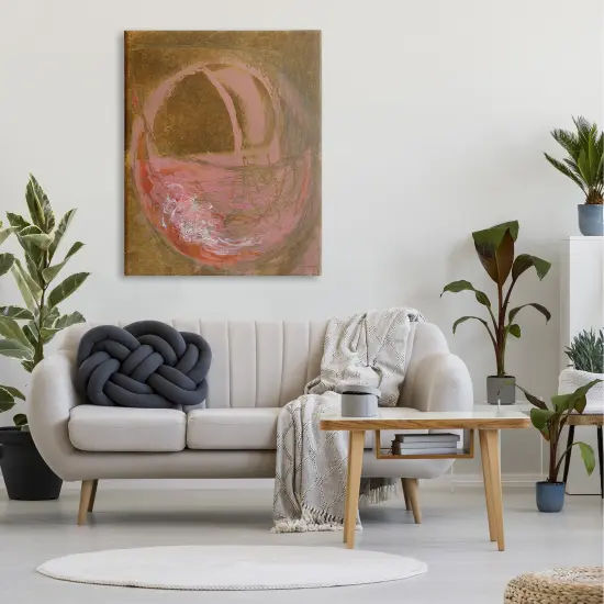 Stupell Industries Rustic Abstract Pink Circle Sketch Graffiti Canvas Design By Kamdon Kreations {2}