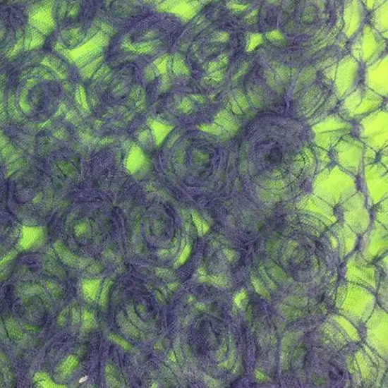 1 Yard 3D Design Navy Blue Lace Fabric for Bridal Dresses 54 Inches Wide {2}