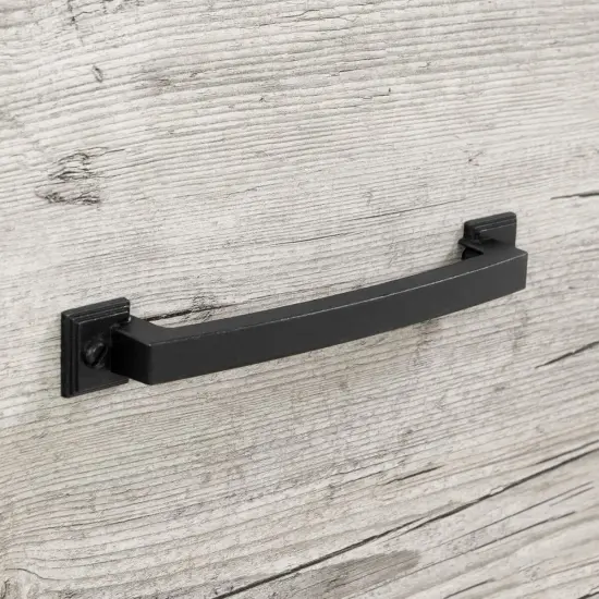 Modern Washed Pine Wood 2 Drawer End Table Nightstand with Open Cubby Shelf for Bedroom {5}