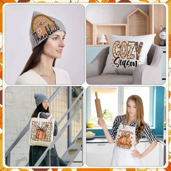 30 Pcs Fall Western Iron on Transfers Retro Pumpkin {5}