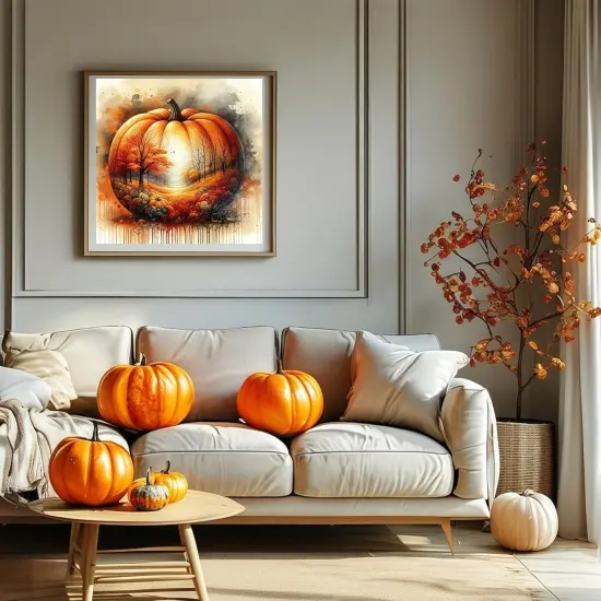 Halloween Pumpkin Diamond Painting Kits - 13.7x13.7 Inch (JK832-1) {3}