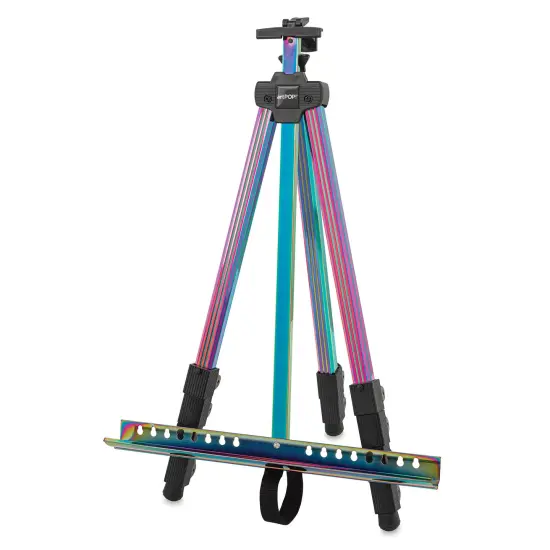 artPOP! Iridescent Tripod Easel, Adjustable Aluminum Travel Easel with Bag, Table-Top Easel for Painting, Drawing, Display, Iridescent Finish, Extra Sturdy, Folding Design, Height from 18" to 69" {2}