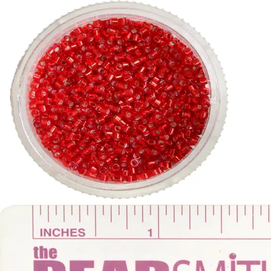Miyuki Delica Beads, Silver Lined Red {3}