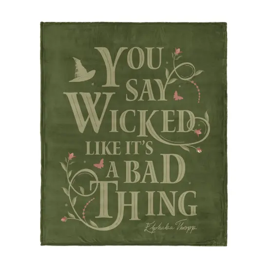 Universal Wicked Silk Touch Throw Blanket Say Wicked {1}