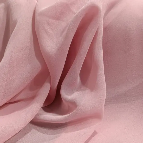 1 Yard Chiffon Fabric 60" Wide Lightweight Sheer Material 100% Polyester Bridal & Formal Wear Dust Rose {1}