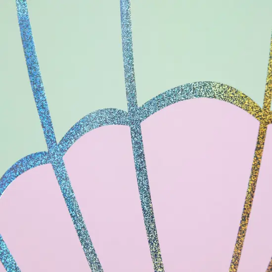 Pull String Seashell Pinata - Mermaid Birthday Decorations, Under The Sea Party Supplies (Small, 13"L x 3"W x 14"H), For Ages 3+ Pink {6}